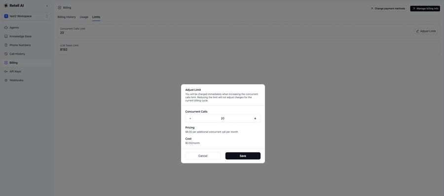 Billing Page