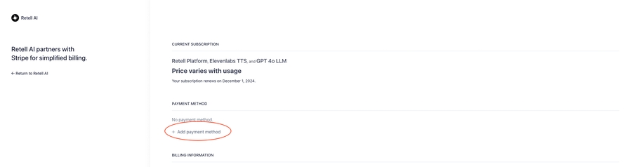 Web calling interface